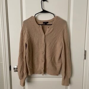J crew wool blend Ribbed Button-Front Sweater Cardigan